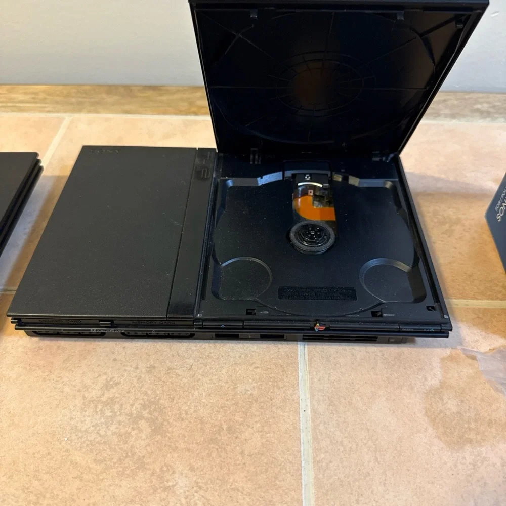 Sony PlayStation 2 Slim Consoles in Black (Pair) parts only